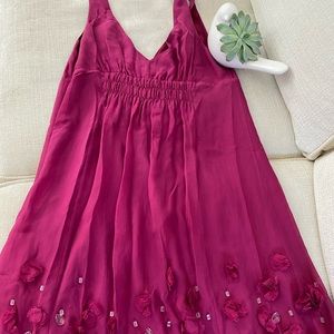 Rebecca Taylor Hot Pink Party Cocktail Dress 10